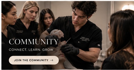 Instructor-led aesthetic training with learners