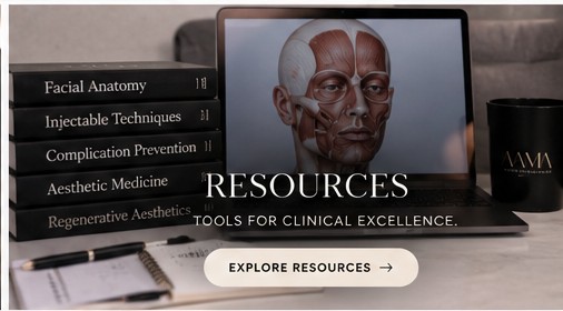 Aesthetic medicine learning resources and anatomy study